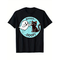 Funny Halloween Ghost Black Cat Boop Easy Lazy Costume T-Shirt made in usa Hoodie, Sweatshirt | GrindPrints.com