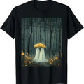 Funny Halloween Shirts For Men, Floral Ghost Holds Umbrella Couple Spooky Season T-Shirt Menswear