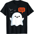 Funny Halloween Shirts For Men, Ghost Saying Boo Spooky Halloween Cute T-Shirt Menswear