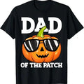 Funny Halloween Shirts For Men, Halloween Dad of The Patch Daddy Papa Father Pumpkin T-Shirt Menswear