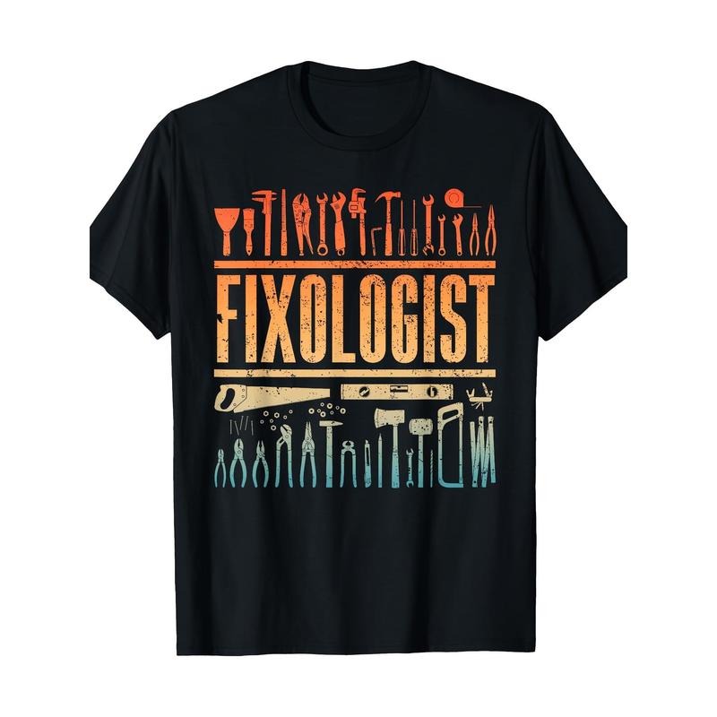 Funny Handyman Art For Men Dad Fixologist Tool DIY Handyman T-Shirt - 220g made in usa Hoodie, Sweatshirt | GrindPrints.com