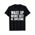 Funny Home Fitness Training Cardio I Wakeup Workout Awesome T-shirt Comfortable, Casual Short Sleeve, Daily Wear, All...