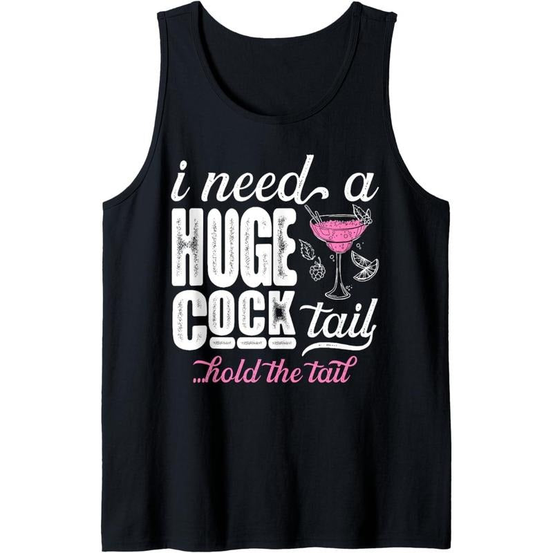 Funny Humor Bar " I Need A Huge Cocktail " Drink Party Fun Tank Top Made in USA T-Shirts, Hoodie, Sweatshirt