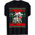 Funny I Prefer Halloween Ugly Christmas Sweater Men's T-Shirt made in usa Hoodie, Sweatshirt | GrindPrints.com