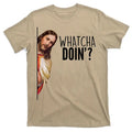 Funny Jesus Whatcha Doin' T-Shirt Cotton Menswear Hoodie, Sweatshirt | GrindPrints.com