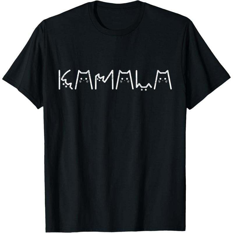Funny Kamala Harris Cat Lettering Positive Cute kamala Cat T-Shirt made in usa Hoodie, Sweatshirt | GrindPrints.com