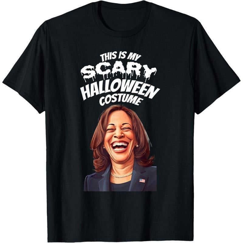 Funny Kamala Harris Scary Halloween Gag President Costume T-Shirt made in usa Hoodie, Sweatshirt | GrindPrints.com