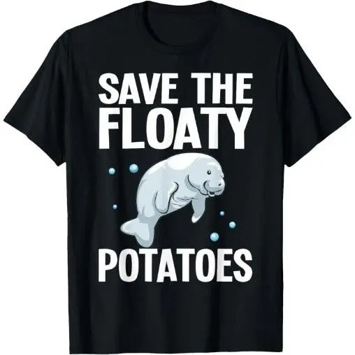 Funny Manatee Designs For Men Women Floaty Potato Sea Cows T-Shirt Made in USA Hoodie, Sweatshirt | GrindPrints.com