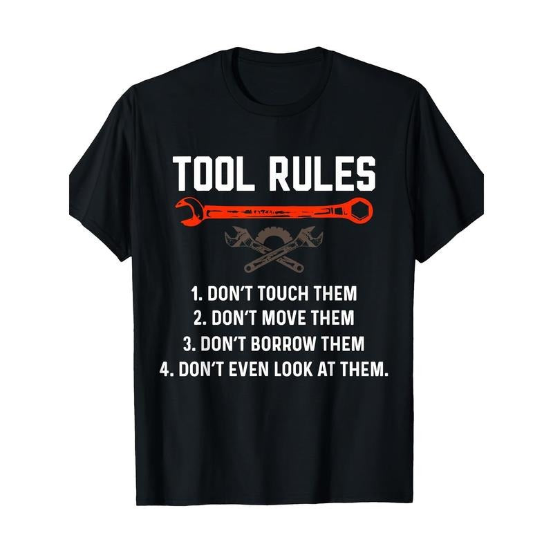 Funny Mechanic Tool Rules Auto Repair Car Mechanic Handyman T-Shirt - 220g made in usa Hoodie, Sweatshirt | GrindPrints.com