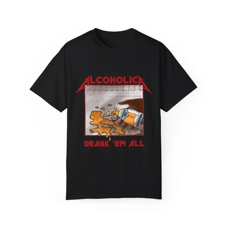 Funny Meme Alcoholica Shirt, Unisex Classic Cotton Tee, Retro Vintage Graphic Tee, Unisex Vintage Style Humorous Quote...