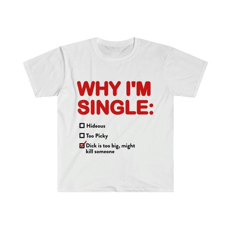Funny Meme Shirt,  WHY I'M SINGLE Tee, Gift Unisex T-Shirt Hoodie, Sweatshirt | GrindPrints.com
