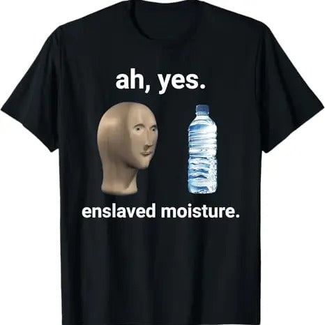 Funny Meme Shirt, Ah Yes Enslaved Moisture Tee, Gift Unisex T-Shirt Hoodie, Sweatshirt | GrindPrints.com