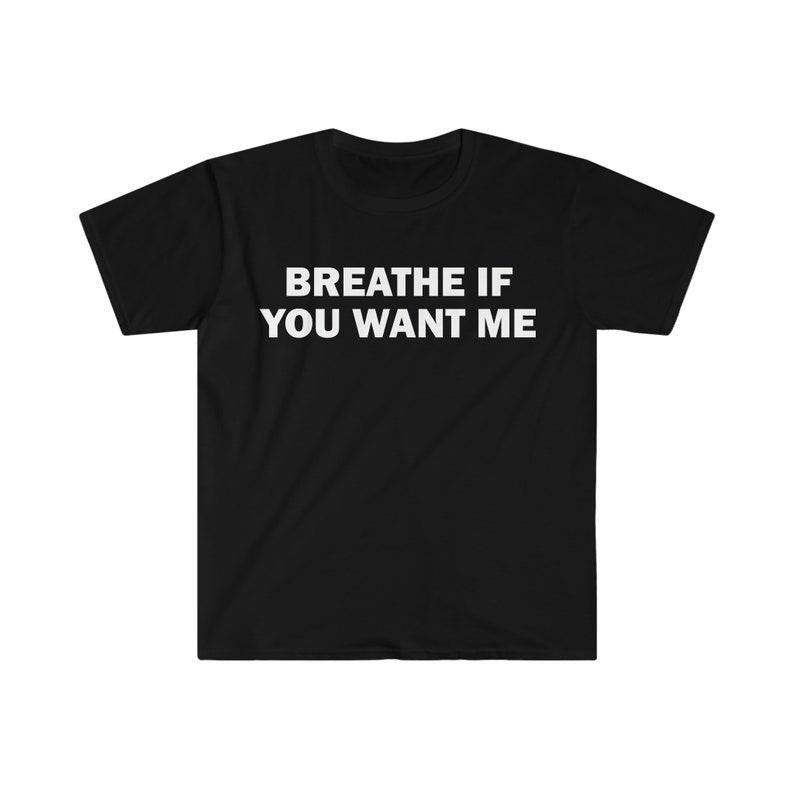 Funny Meme Shirt, Breathe If You Want Me Tee, Gift Unisex T-Shirt Hoodie, Sweatshirt | GrindPrints.com
