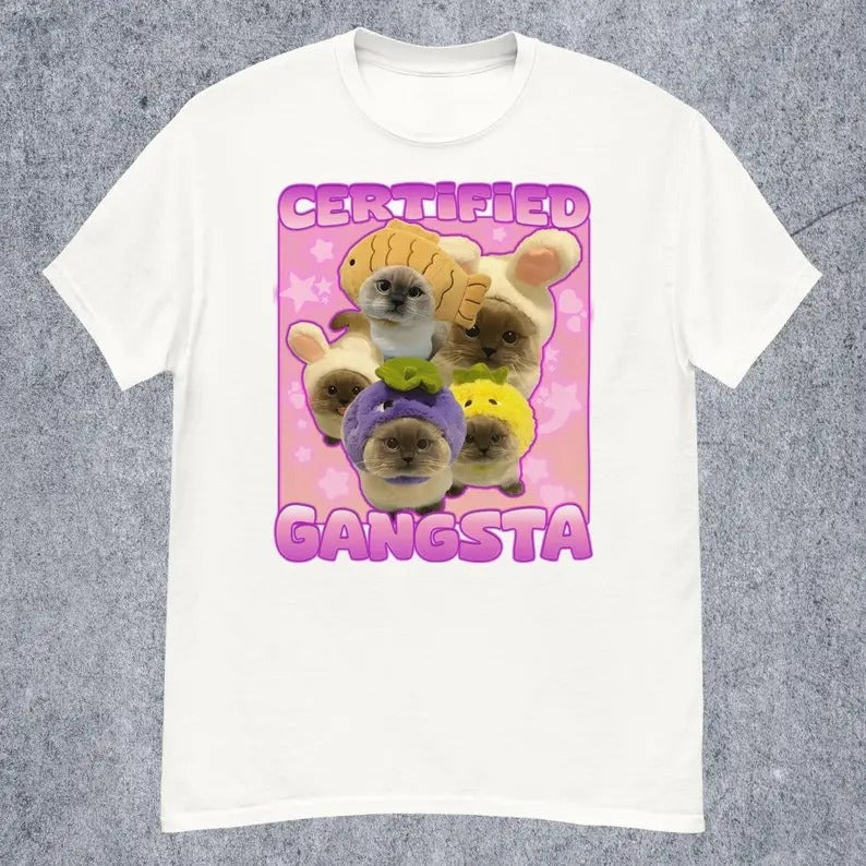 Funny Meme Shirt, Certified Gangsta Tee, Gym Gift Unisex T-Shirt Hoodie, Sweatshirt | GrindPrints.com