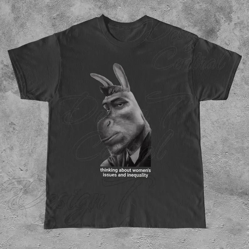 Funny Meme Shirt, Feminism Sigma Donkey Tee, Gift Unisex T-Shirt Casual Fabric Hoodie, Sweatshirt | GrindPrints.com