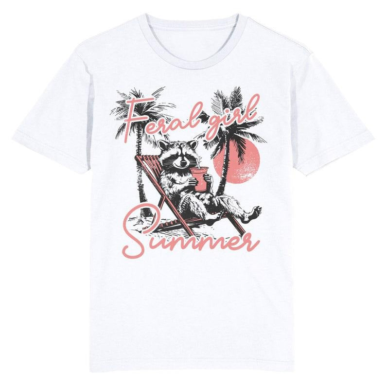 Funny Meme Shirt, Feral Girl Summer Tee, Gift Unisex T-Shirt Hoodie, Sweatshirt | GrindPrints.com