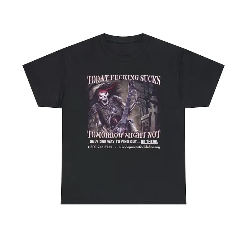 Funny Meme Shirt, Hard Skeleton Suicide Prevention Tee, Gift Unisex T-Shirt Hoodie, Sweatshirt | GrindPrints.com