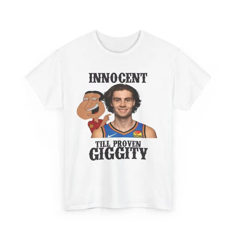 Funny Meme Shirt, Josh Giggity Giddey Tee, OKC Thunder Gift Unisex T-Shirt Hoodie, Sweatshirt | GrindPrints.com