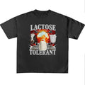 Funny Meme Shirt, Lactose Tolerant Vintage Graphic Shirt, Retro Milk 90s Funny Shirt For Friends, Y2k Unisex Baggy Shirt,...