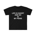 Funny Meme Shirt, Life is Short and So is My Pen*s Sarcastic Tee, Gift Unisex T-Shirt Hoodie, Sweatshirt | GrindPrints.com