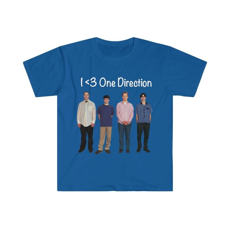 Funny Meme Shirt, One Direction Weezer Tee, Heart 1D Parody Joke Gift Unisex T-Shirt Hoodie, Sweatshirt | GrindPrints.com