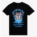 Funny Meme Shirt, Raccoon Splish Splash Gift Unisex T-Shirt Casual Menswear Hoodie, Sweatshirt | GrindPrints.com