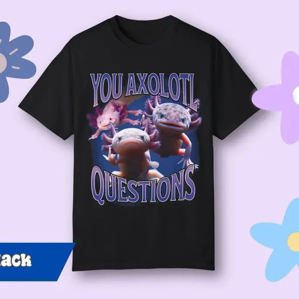 Funny Meme Shirt, That Go Hard You Axolotle Questions Tee, Gift Unisex T-Shirt Hoodie, Sweatshirt | GrindPrints.com