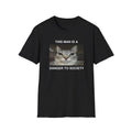 Funny Meme Shirt, This Man is a Danger to Society Kitty Mugshot Joke Tee, Cat Meme Gift Unisex T-Shirt Hoodie, Sweatshirt