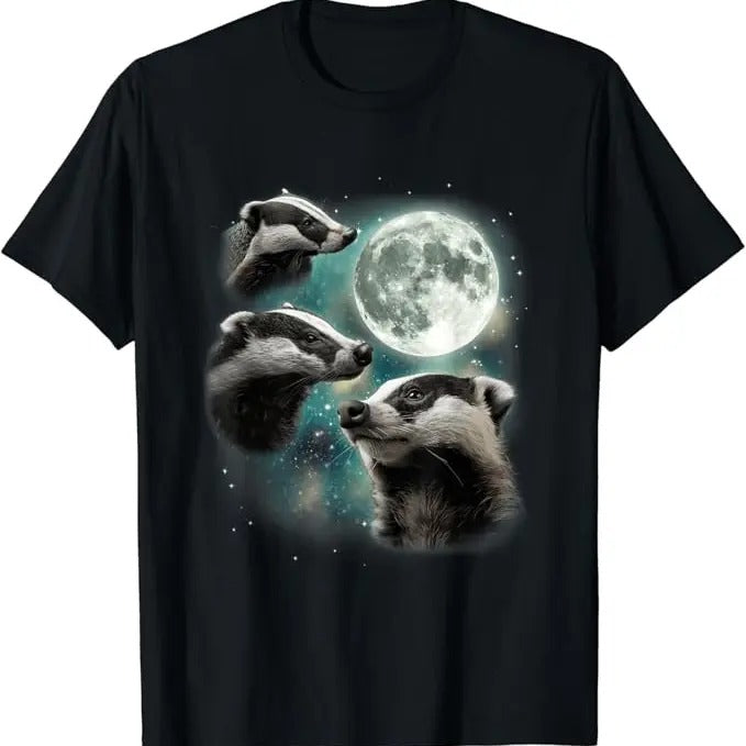 Funny Meme Shirts For Men, 3 Howling Badgers Funny Meme T-Shirt Menswear Top Hoodie, Sweatshirt | GrindPrints.com