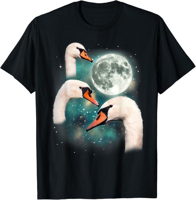Funny Meme Shirts For Men, 3 Swans Funny Bird Meme T-Shirt Menswear Top Hoodie, Sweatshirt | GrindPrints.com