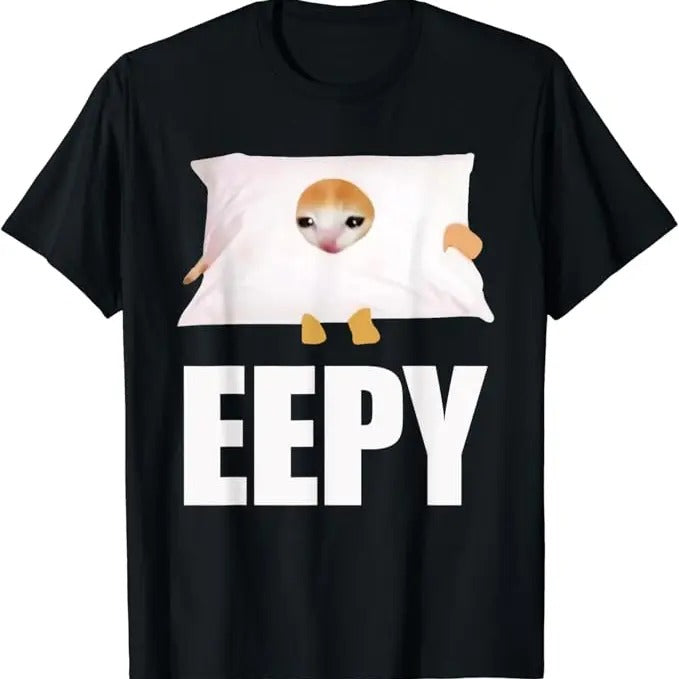Funny Meme Shirts For Men, Eepy Funny Cat Meme T-Shirt Menswear Top Hoodie, Sweatshirt | GrindPrints.com