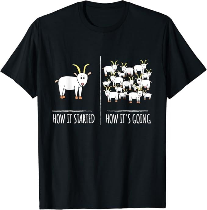 Funny Meme Shirts For Men, Farm Apparel Meme Pun Funny Goat T-Shirt Menswear Top Hoodie, Sweatshirt | GrindPrints.com
