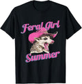 Funny Meme Shirts For Men, Feral Girl Summer Retro Possum Funny Meme T-Shirt Menswear Top Hoodie, Sweatshirt