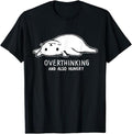 Funny Meme Shirts For Men, Funny Cat Meme Overthinking and Also Hungry Sarcastic T-Shirt Menswear Top Hoodie, Sweatshirt