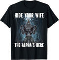 Funny Meme Shirts For Men, I Heart Werewolfs Alpha Funny Cringe Werewolf Wolf Meme T-Shirt Menswear Top Hoodie, Sweatshirt