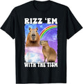 Funny Meme Shirts For Men, Rizz 'Em With The 'Tism Internet Meme T-Shirt Menswear Top Hoodie, Sweatshirt | GrindPrints.com