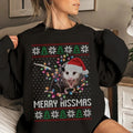 Funny Meme Ugly Shirt Screaming Possum Shirt Merry Hissmas Opossum Ugly Xmas Party Shirt Retro T-Shirts, Hoodie, Sweatshirt