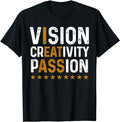 Funny Men Shirts, Vision Creativity Passion T-Shirt Basic Casual Cotton Casual Cotton Hoodie, Sweatshirt | GrindPrints.com