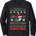 Funny Merry Ugly Christmas Sweater French Bulldog Santa Hat Long Sleeve T-Shirt Hoodie, Sweatshirt | GrindPrints.com
