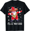 Funny Mexican Christmas Shirt, Christmas Gift, Christmas Sombrero Poncho Mexican Dabbing Santa T-Shirt
