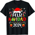 Funny Mexican Shirt Feliz Navidad 2024 Matching Family Spanish Mexican Menswear Top T-Shirts, Hoodie, Sweatshirt