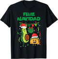 Funny Mexican Christmas Shirt, Christmas Gift, Feliz Navidad Avocado Tacos Mexican Christmas Men Women T-Shirt