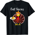 Funny Mexican Christmas Shirt, Christmas Gift, Funny Mexican Turkey Eats Tacos Thanksgiving Christmas T-Shirt