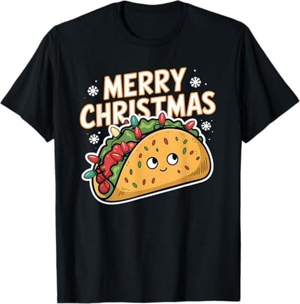 Funny Mexican Christmas Shirt, Christmas Gift, Merry Christmas Taco Xmas Mexican Food Lover Tacos T-Shirt