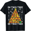 Funny Mexican Shirt Tacos Tree Funny Xmas Foodie Mexican Menswear Top T-Shirts, Hoodie, Sweatshirt