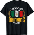 Funny Mexican Shirts, Beer Mexican Drinking Team Mexico Flag Funny Beer Pub Party T-Shirt Menswear Top Casual Classic...