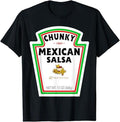 Funny Mexican Shirts, Group Condiments Funny Diy Halloween Costume Mexican Salsa T-Shirt Menswear Top Casual Classic...
