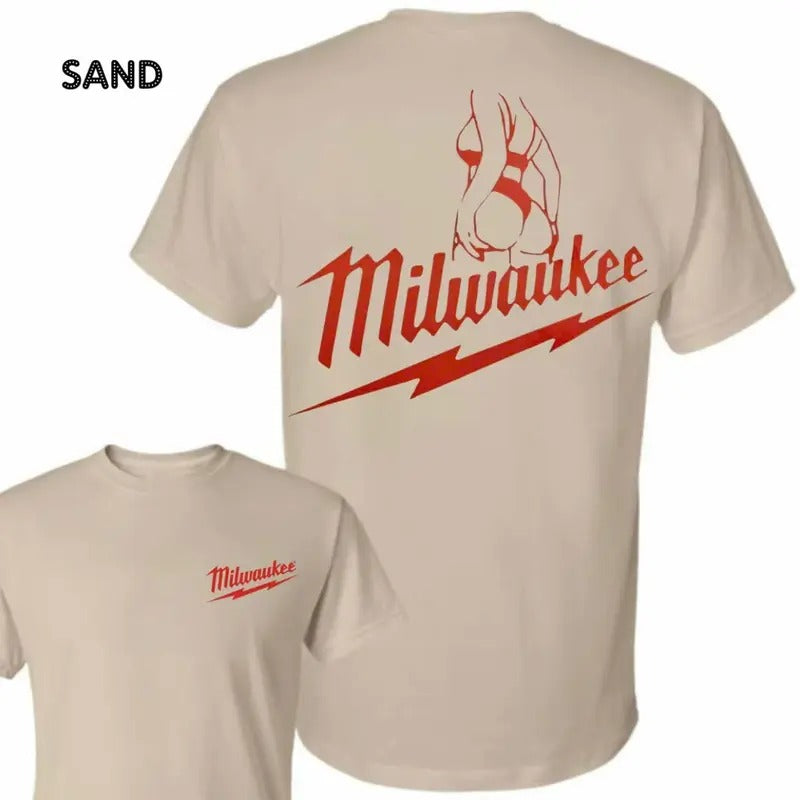 Funny Milwaukee T-shirt - Milwaukee Tools T-shirt, Stylish Milwaukee Apparel, Mens Western Wear, Mens Gifts Menswear Top...