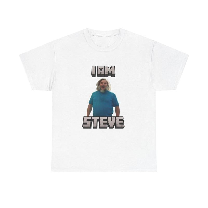 Funny Mine Craft Movie I Am Steve Meme T-Shirt Unisex Casual Hoodie, Sweatshirt | GrindPrints.com
