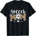 Funny Mother Shirts, Gift For Mom, Soccer Mom Leopard Funny Soccer Mom Shirt Mother's Day T-Shirt